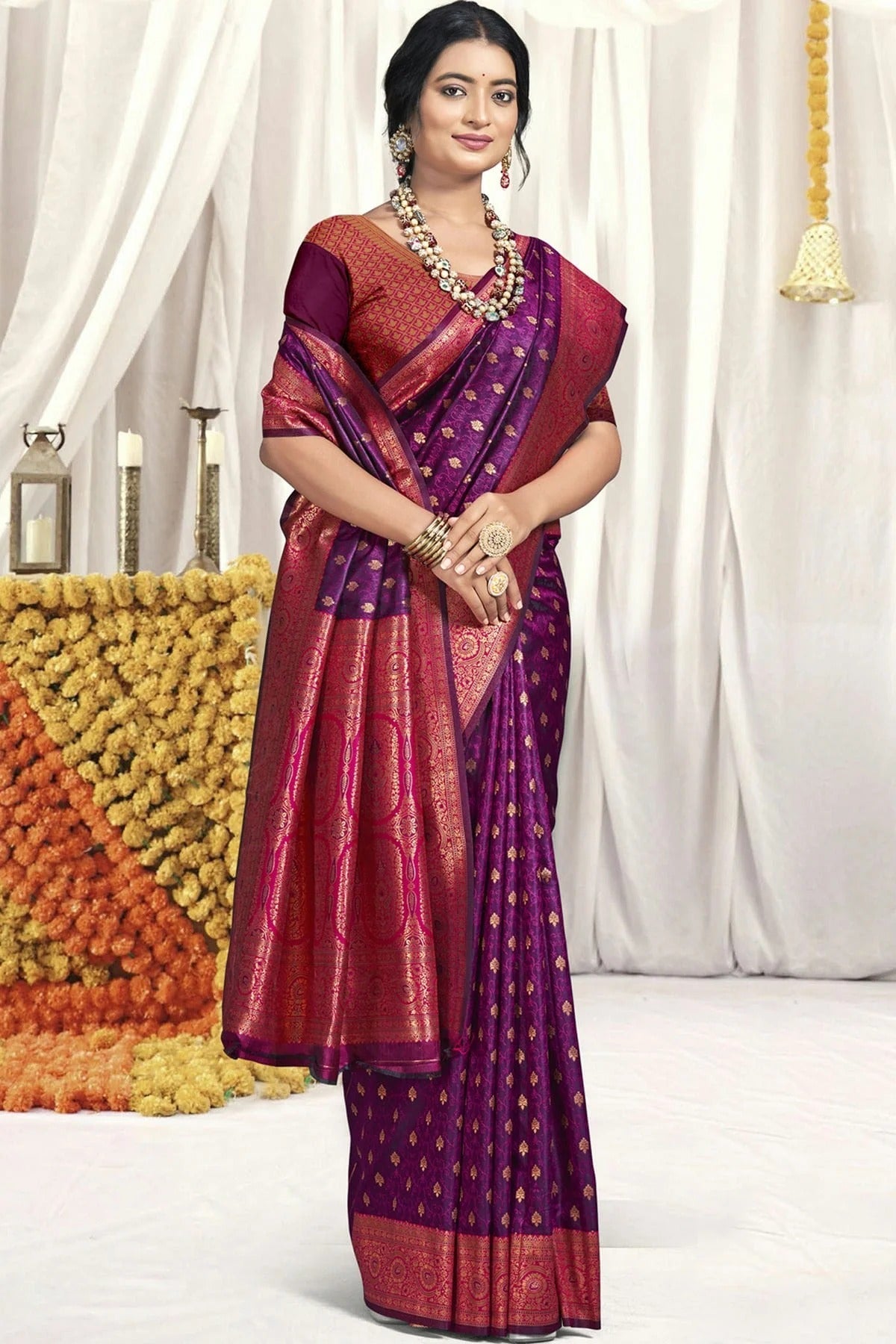 Purple Colour Silk Traditional Saree SD1102564