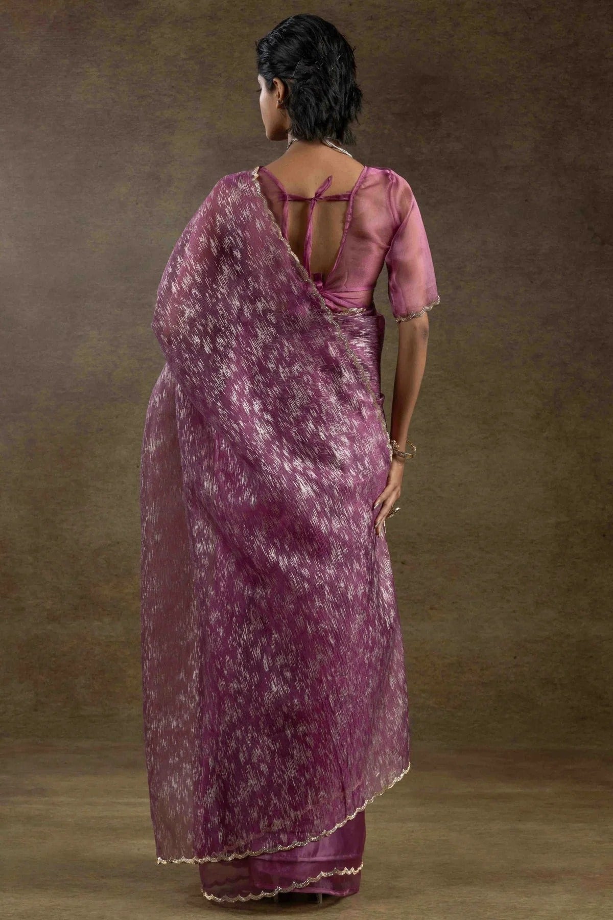 Purple Colour Tissue Silk Ready To Wear Saree SD1122045 A