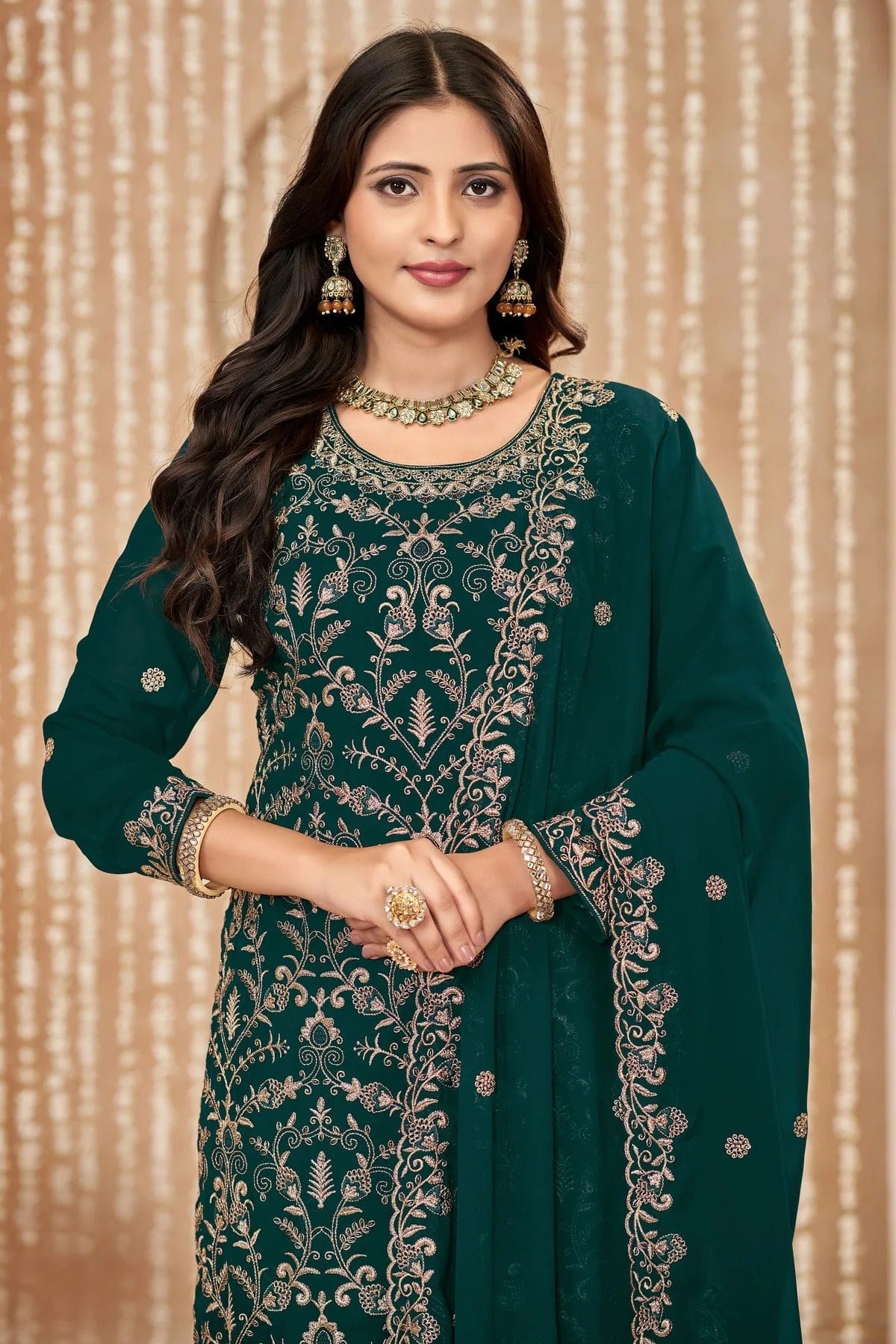 Rama Green Colour Faux Georgette Pant Style Suit SM1050588 A