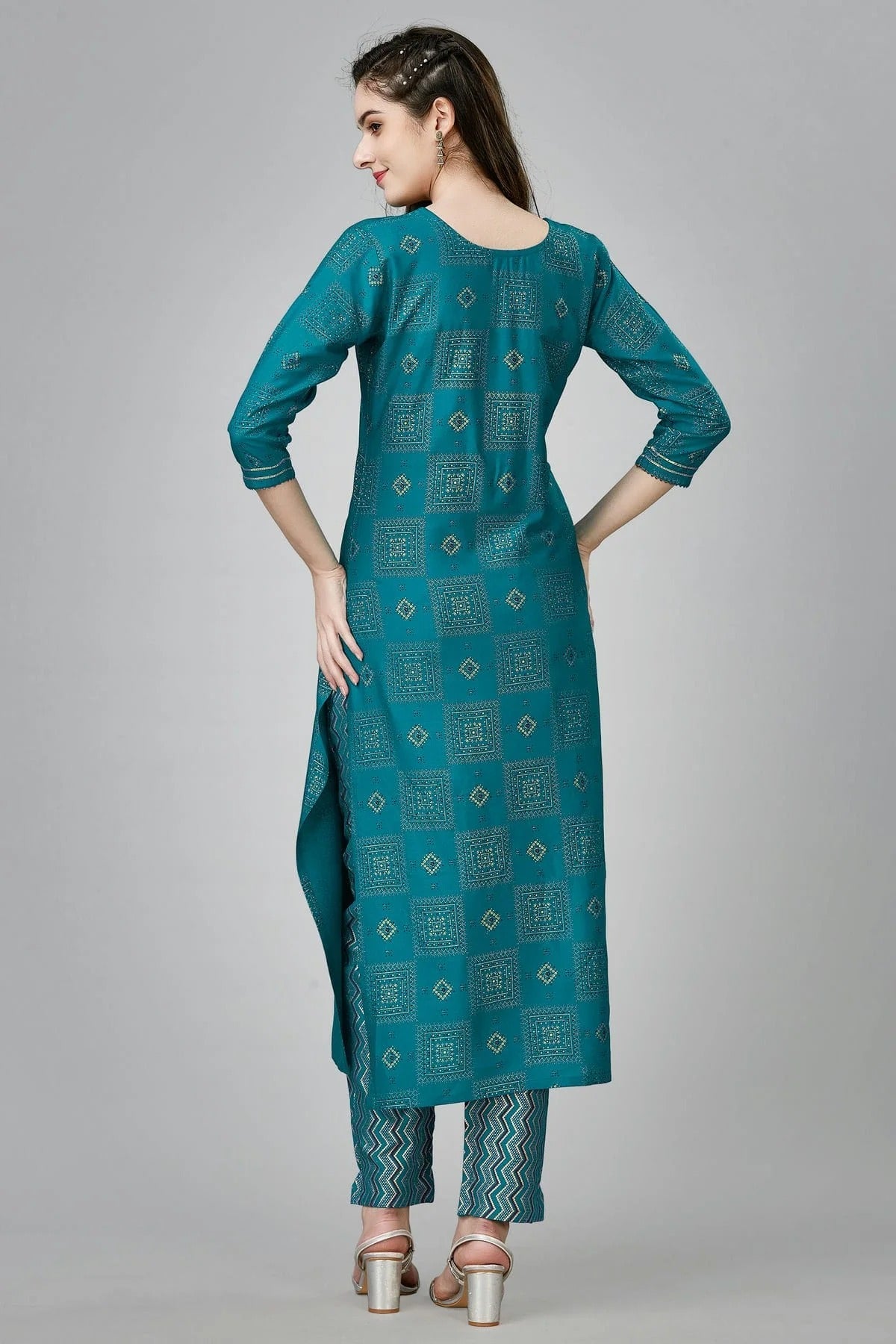 Rama Green Colour Rayon Kurta And Pant Set KR1111323 A