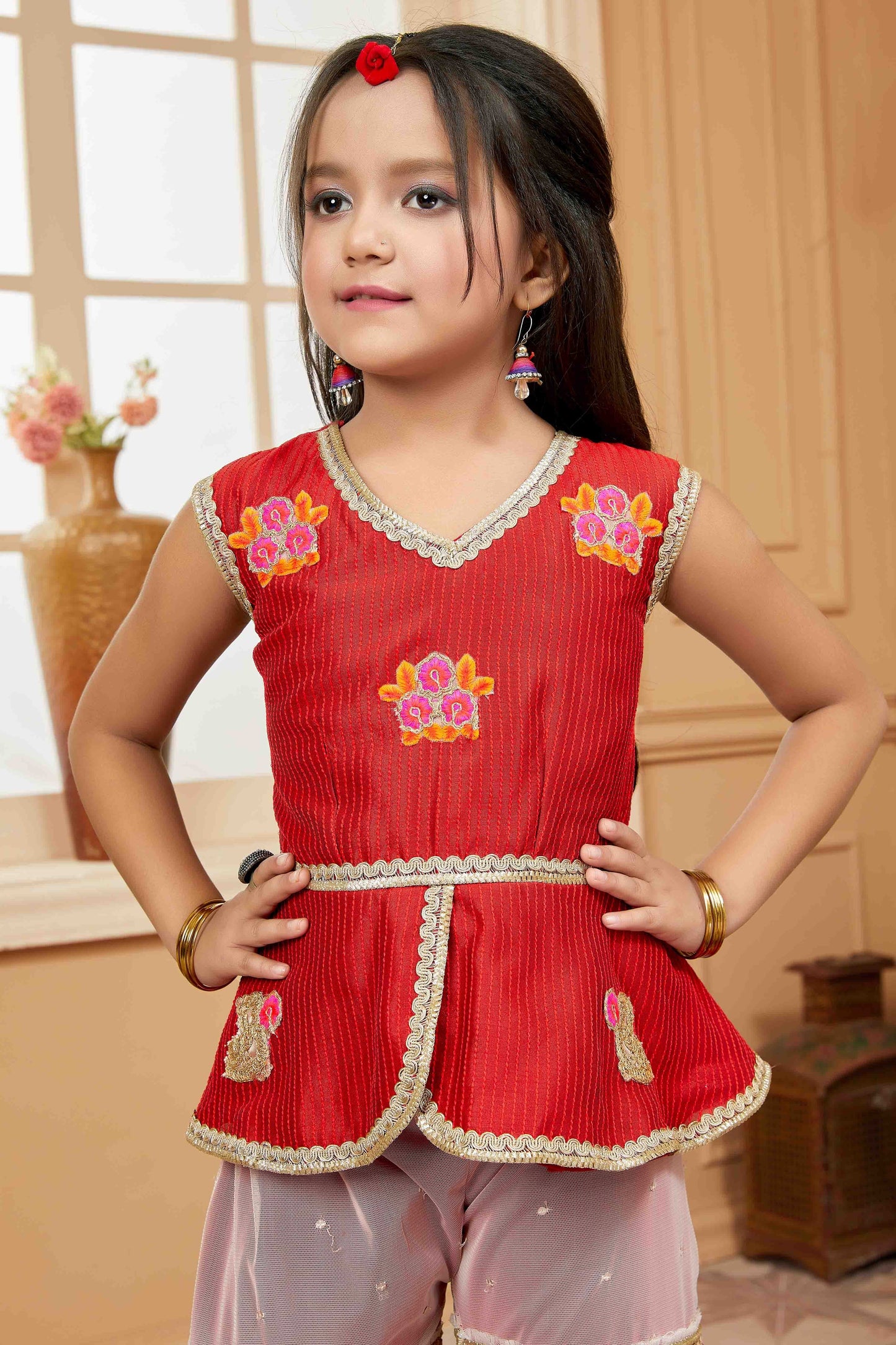 Red Colour Art Silk Sharara Suit GW1070740 B