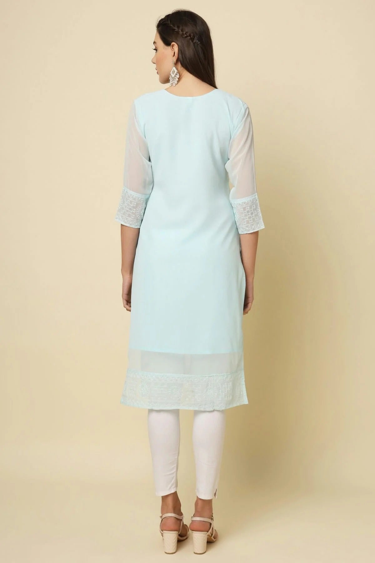Sky Blue Colour Georgette Kurti KR1111197 A
