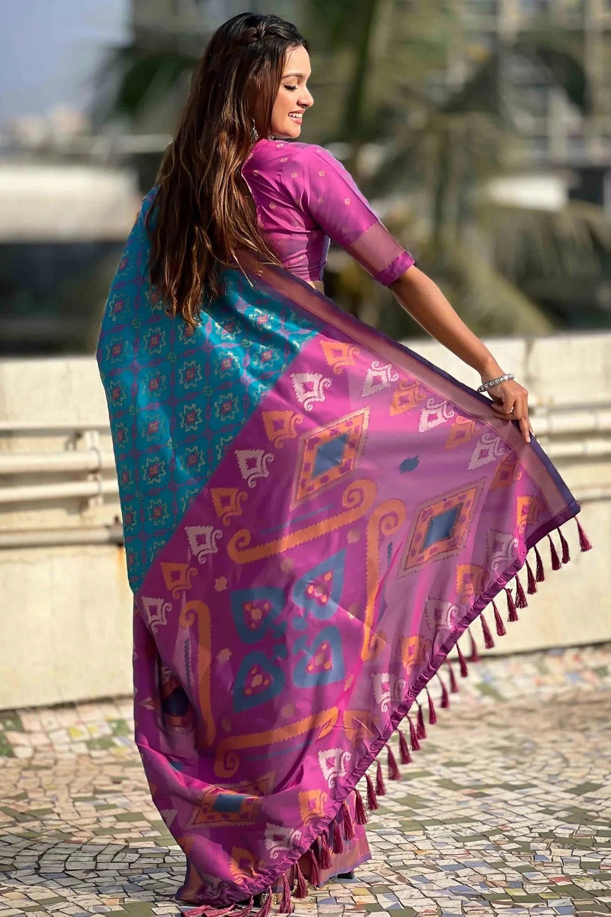 Sky Blue Colour Patola Silk Traditional Saree SD1112664 A