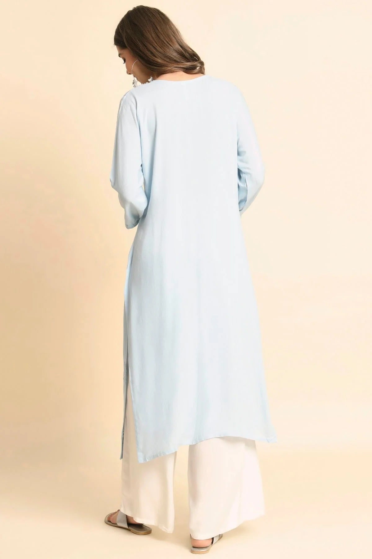 Sky Blue Colour Rayon Kurti KR1111115 A