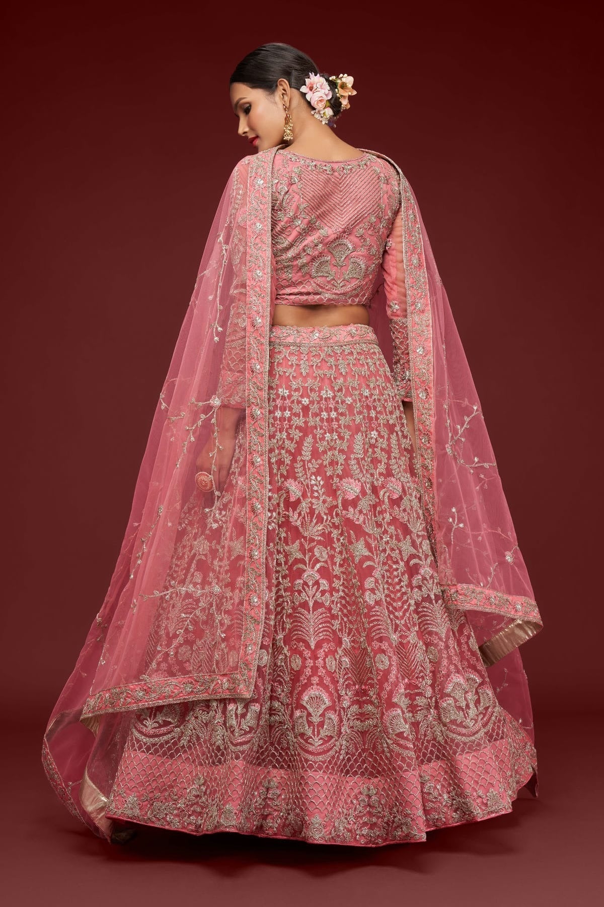 Soft Net Embroidery A Line Lehenga Choli LC1010187 A
