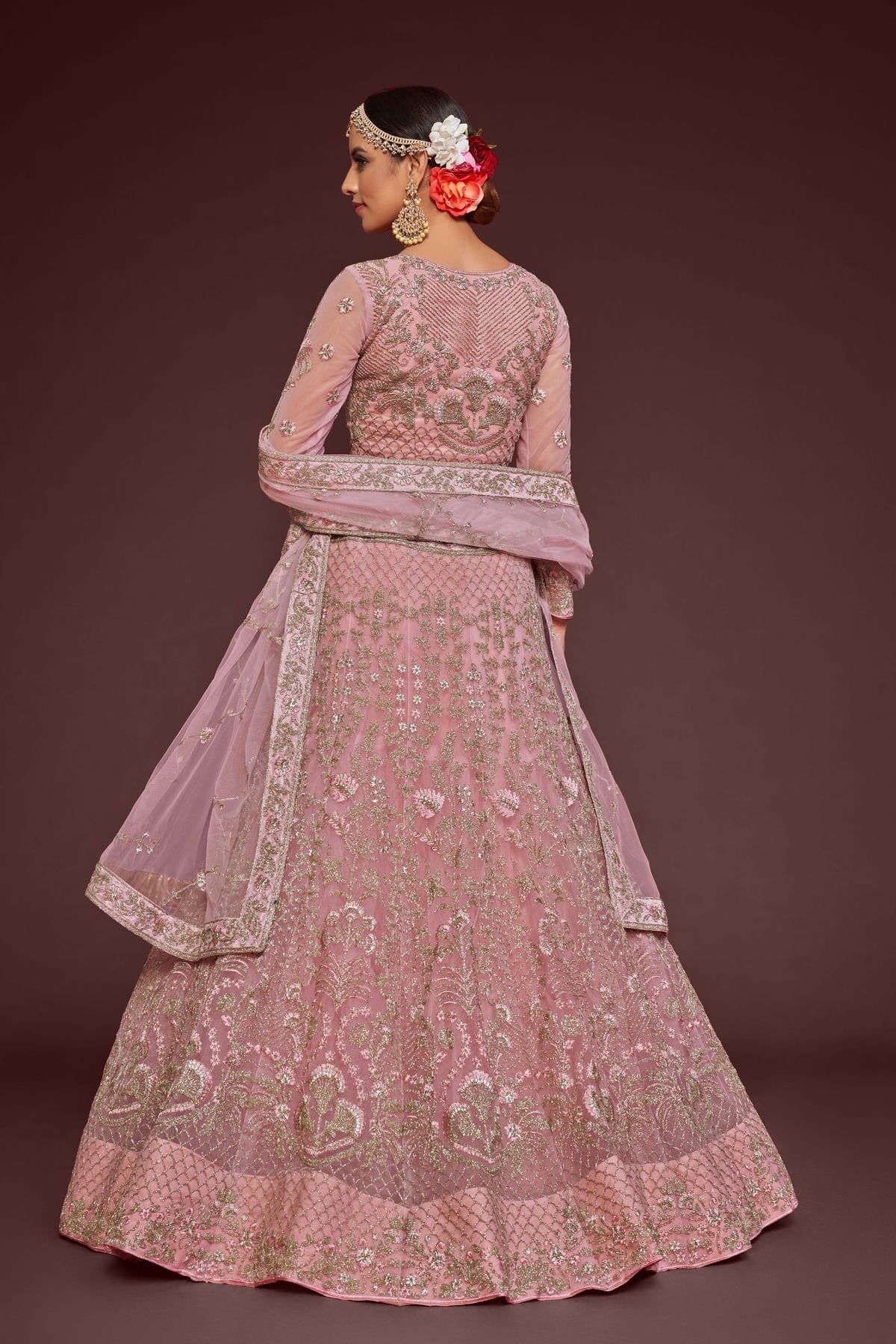 Soft Net Embroidery A Line Lehenga Choli LC1010195 A
