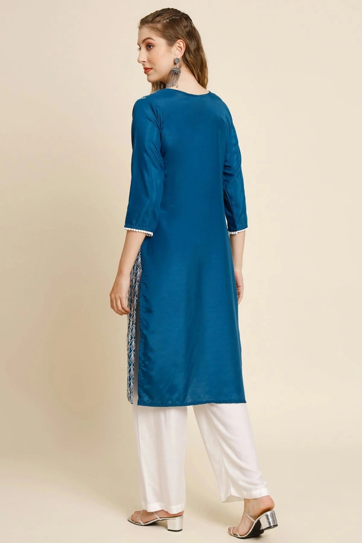 Teal Colour Georgette Kurti KR1111017 A