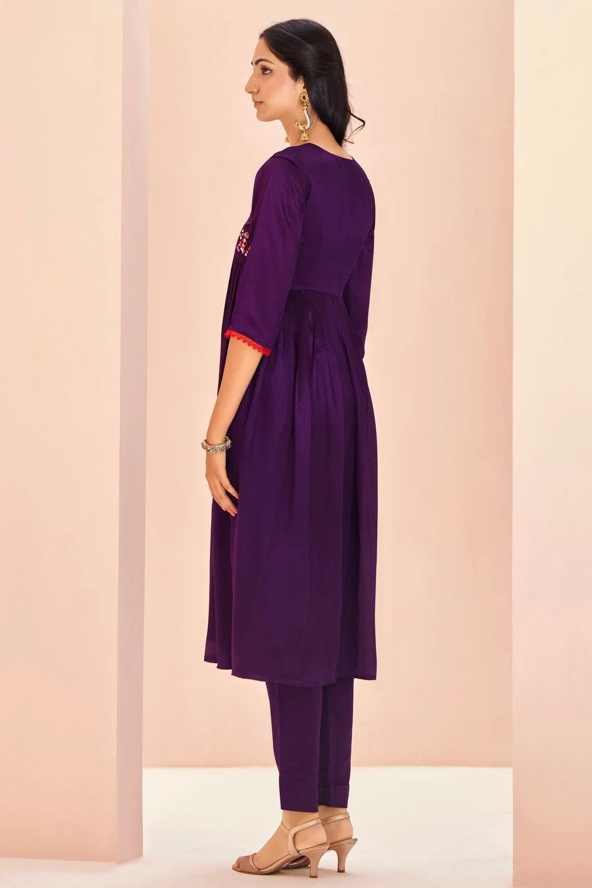 Violet Colour Chinon Top and Bottom TP1080929 B