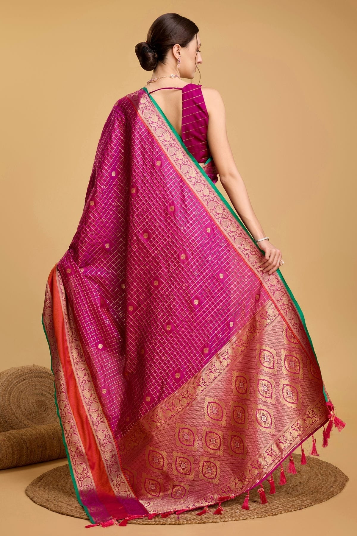 Voilet Colour Silk Saree SD1110045 A