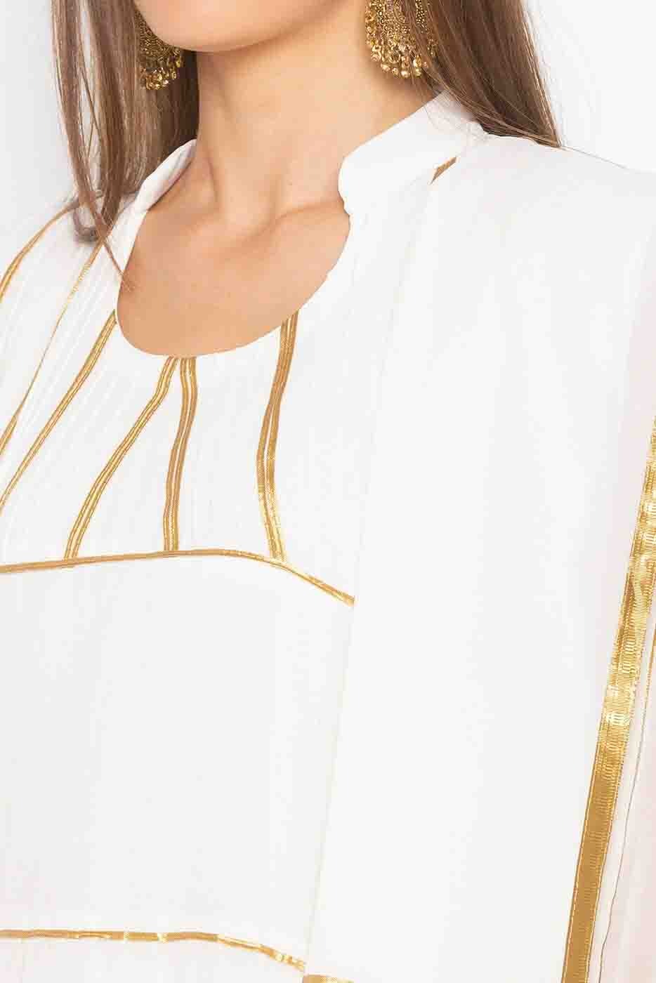 White Colour Plus Size Georgette Embroidery Anarkali Suit BW1070229 B