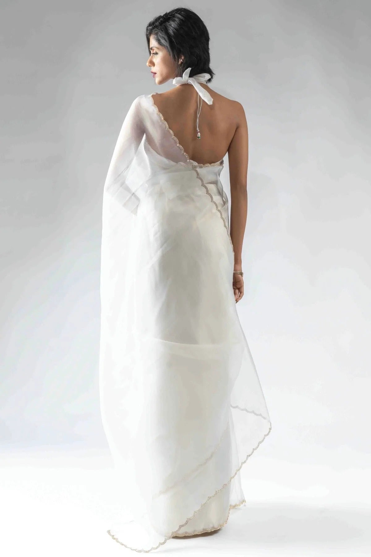 White Colour Tissue Silk Ready To Wear Saree SD1122050 A