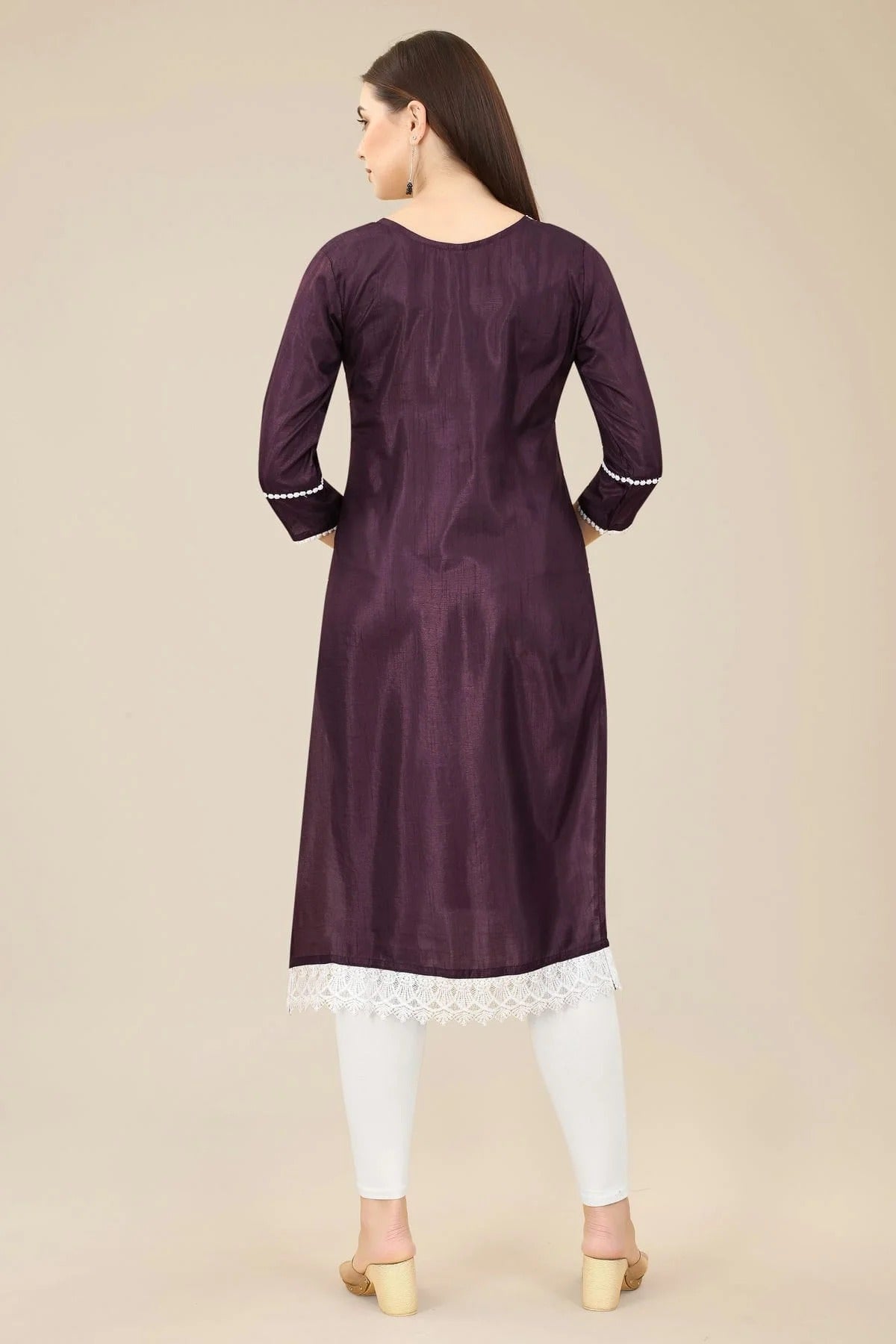 Wine Colour Soft Silk Kurti KR1111018 A