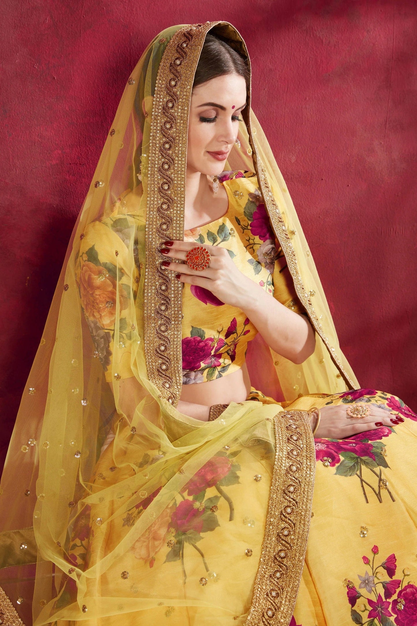 Yellow Banglori Silk Designer Lehenga Choli LC1010141 B