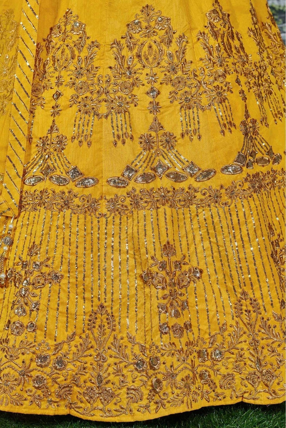 Yellow Colour Banglory Silk Lehenga Choli LC1010043 D