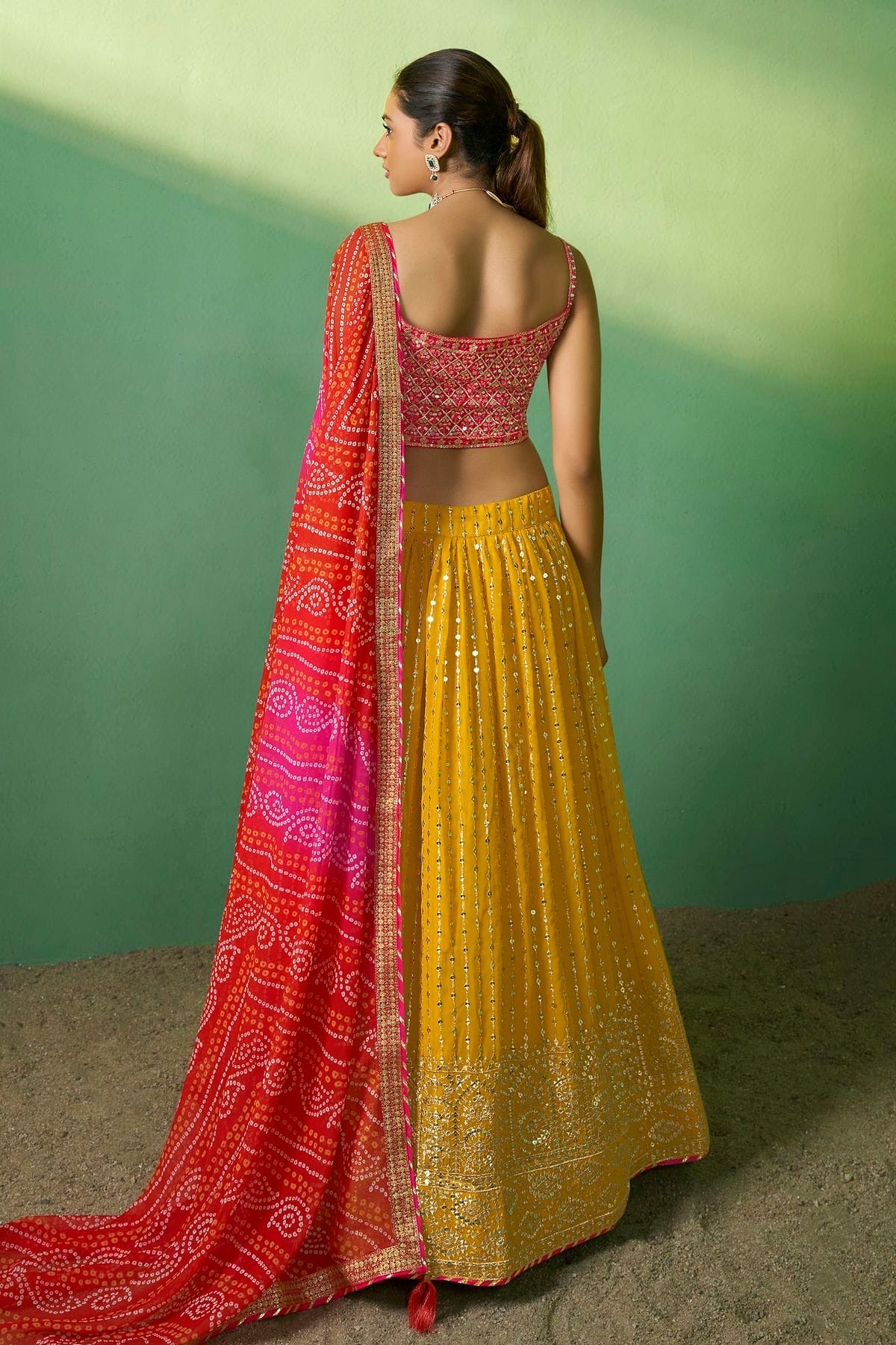 Yellow Colour Embroidery Georgette Lehenga Choli LD1080787 A