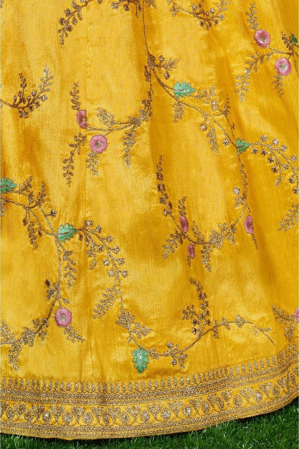 Yellow Colour Mulberry Silk Lehenga Choli LC1010055 C