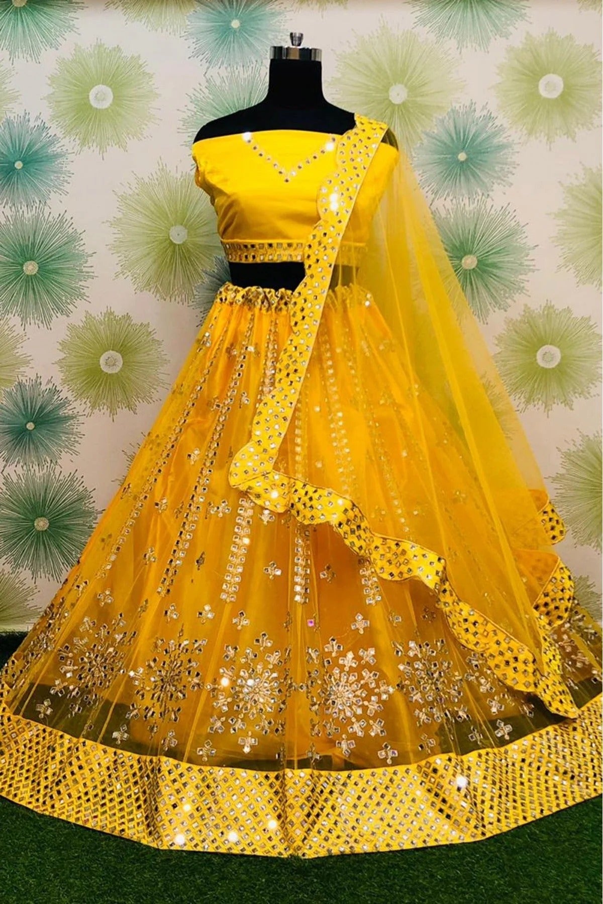 Yellow Colour Net Lehenga Choli LC1020120