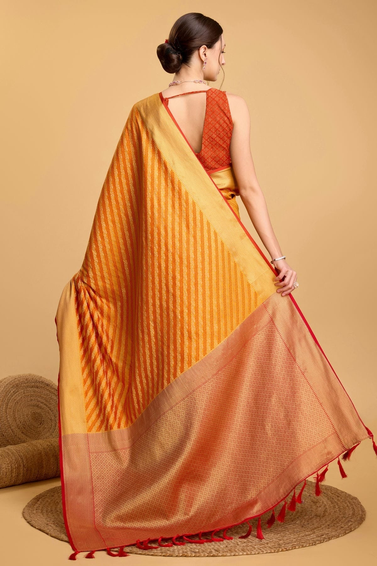 Yellow Colour Patola Silk Saree SD1110030 A