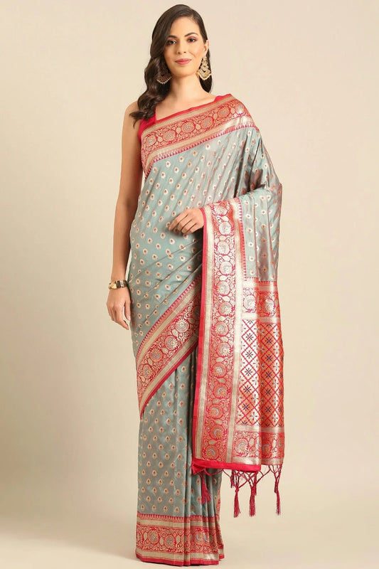 Aqua Blue Colour Banarasi Silk Traditional Saree SD1102479