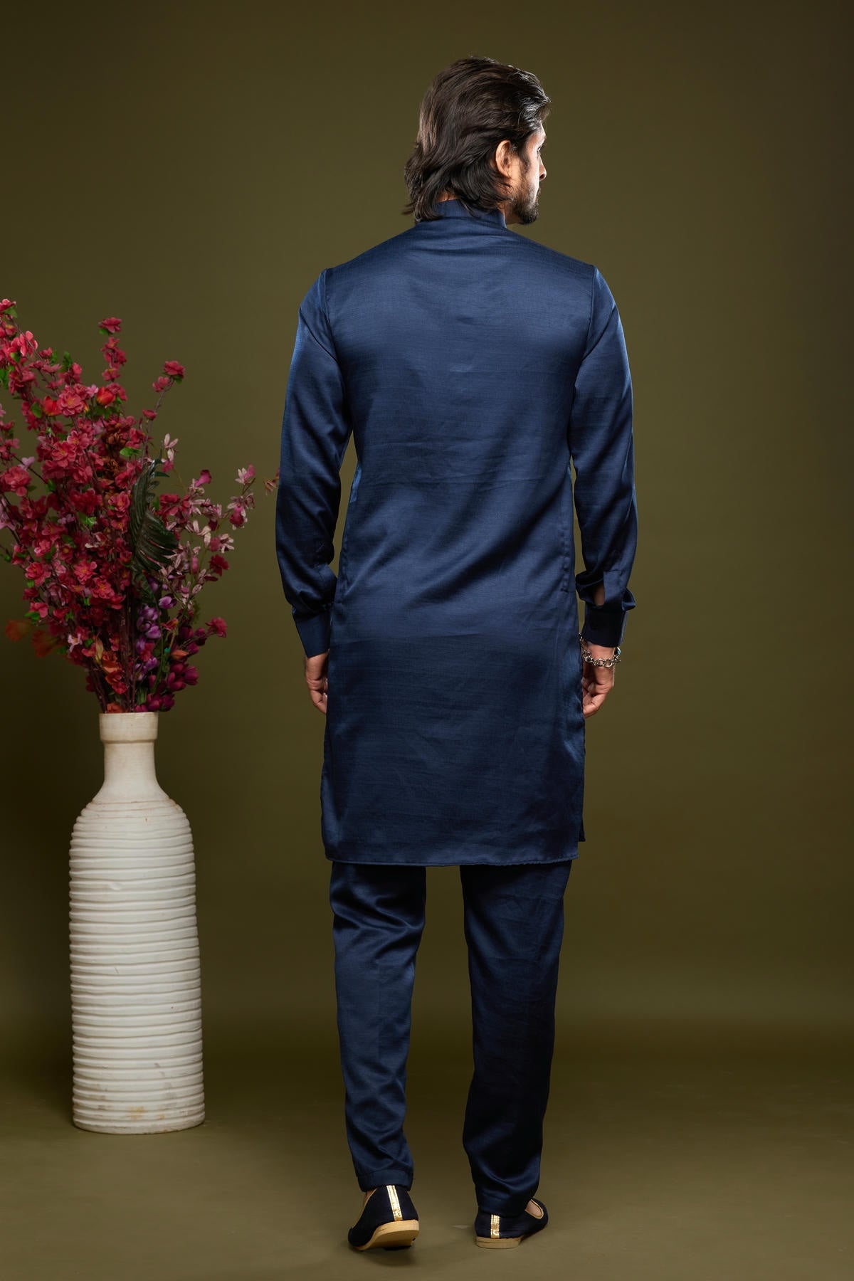 Art Banarasi Silk Kurta Pajama In Blue colour KP1230466 D