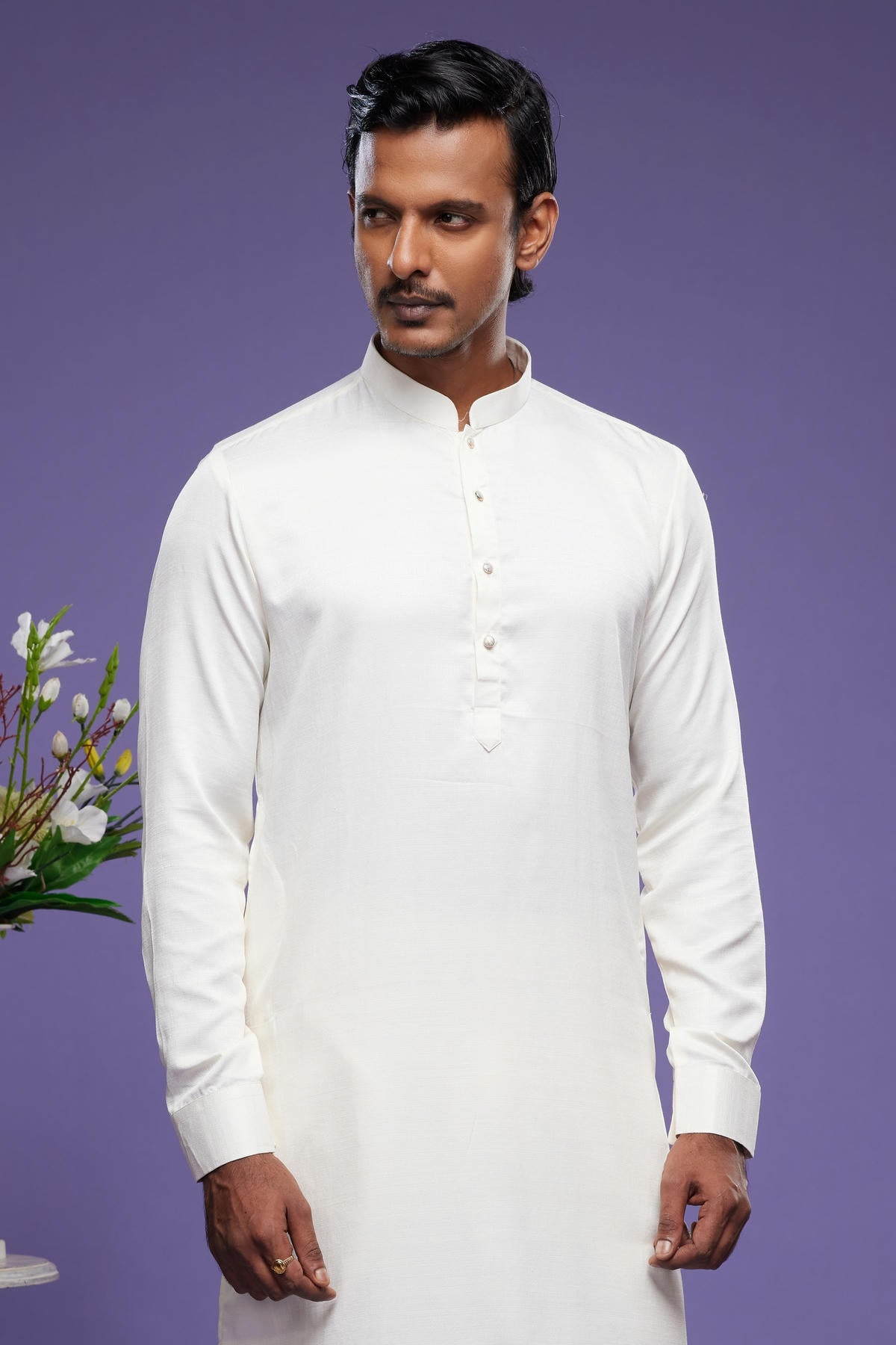 Art Banarasi Silk Kurta Pajama In Cream colour KP1230462 C