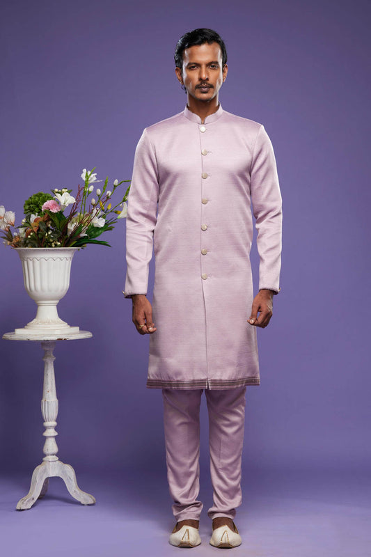 Art Banarasi Silk Kurta Pajama In Onion Pink colour KP1230460 A