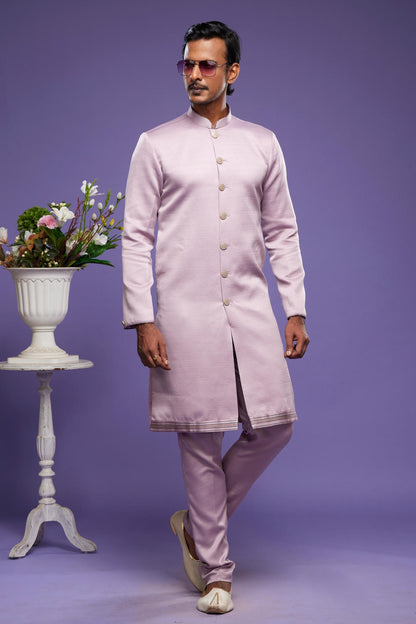 Art Banarasi Silk Kurta Pajama In Onion Pink colour KP1230460 B