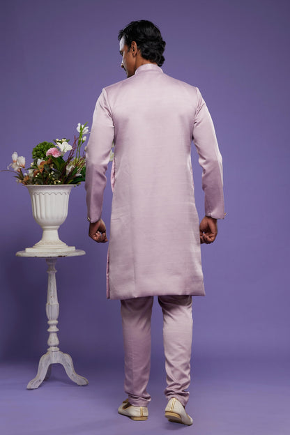 Art Banarasi Silk Kurta Pajama In Onion Pink colour KP1230460 D