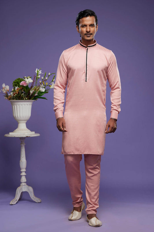Art Banarasi Silk Kurta Pajama In Pink colour KP1230467 A