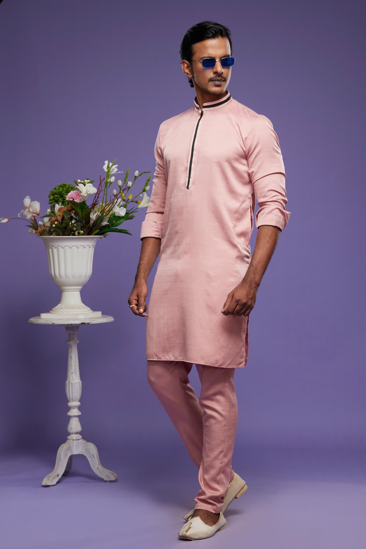 Art Banarasi Silk Kurta Pajama In Pink colour KP1230467 B