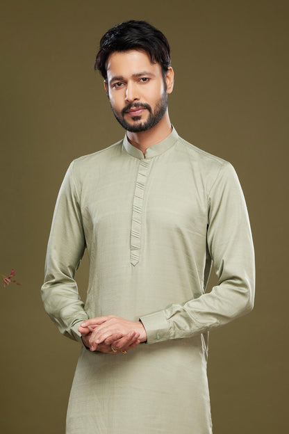 Art Banarasi Silk Kurta Pajama In Pista Green colour KP1230464 C
