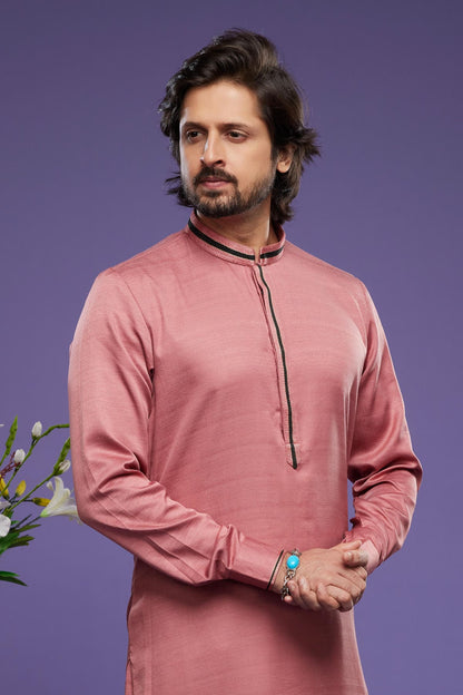 Art Banarasi Silk Kurta Pajama In Rust Red colour KP1230468 C