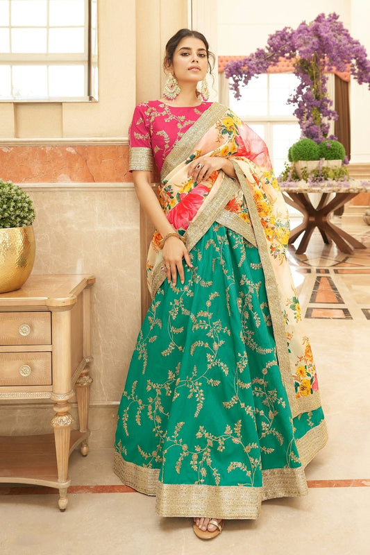 Art Silk Embroidery A Line Lehenga Choli LC1010171