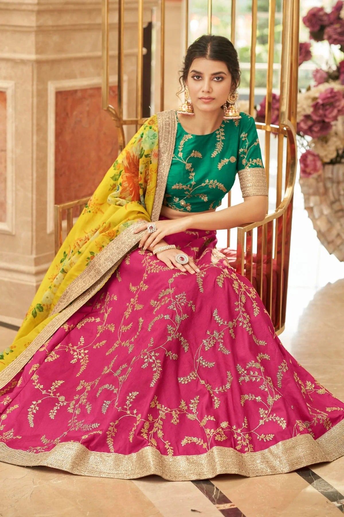 Art Silk Embroidery A Line Lehenga Choli LC1010172 A