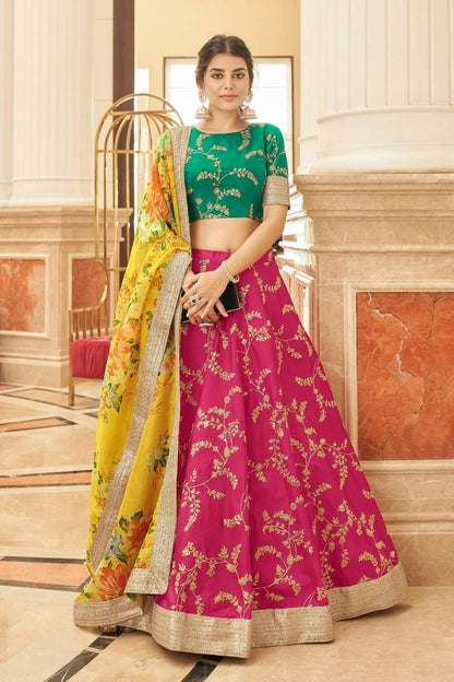 Art Silk Embroidery A Line Lehenga Choli LC1010172