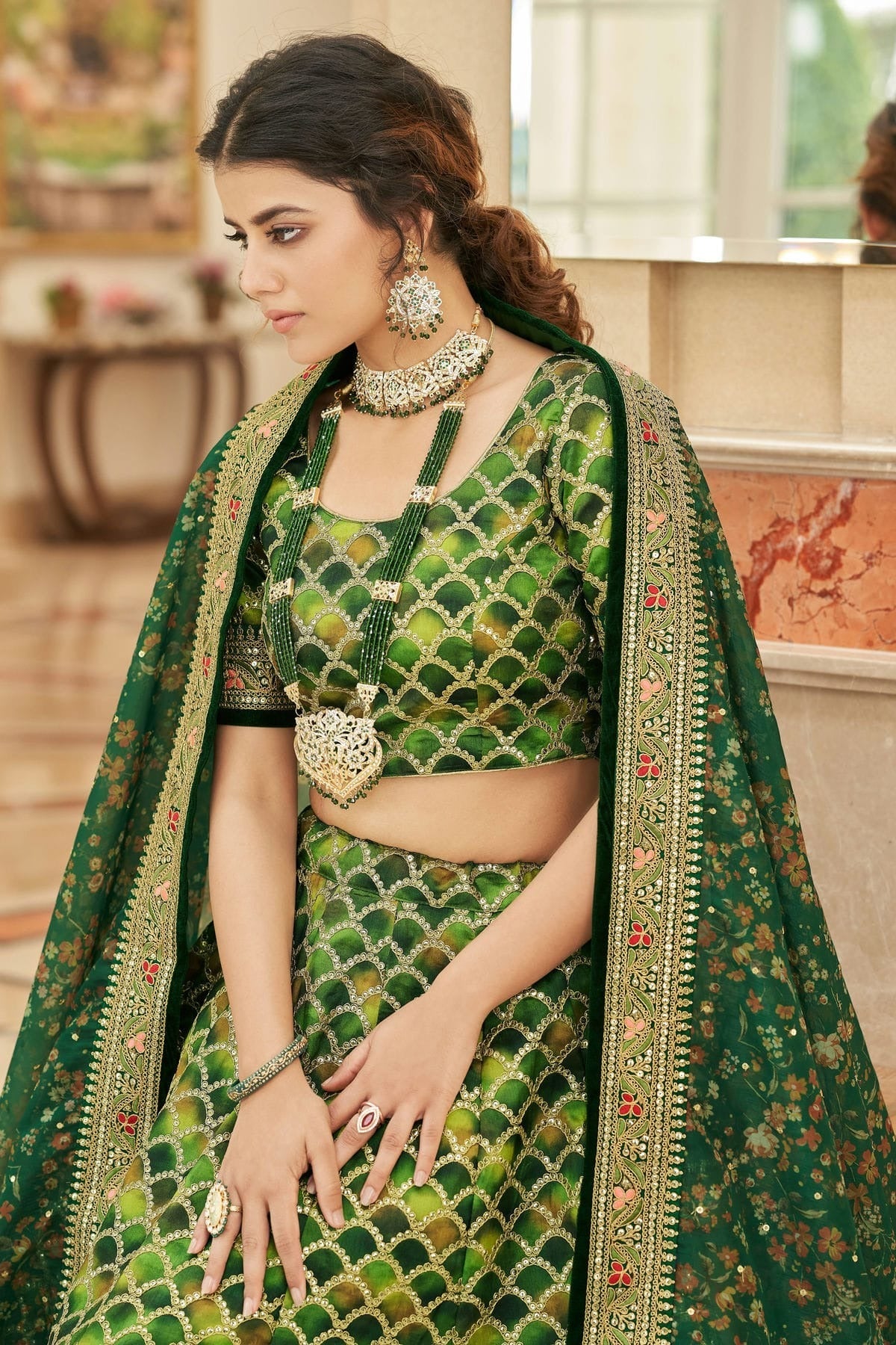 Art Silk Embroidery A Line Lehenga Choli LC1010175 A