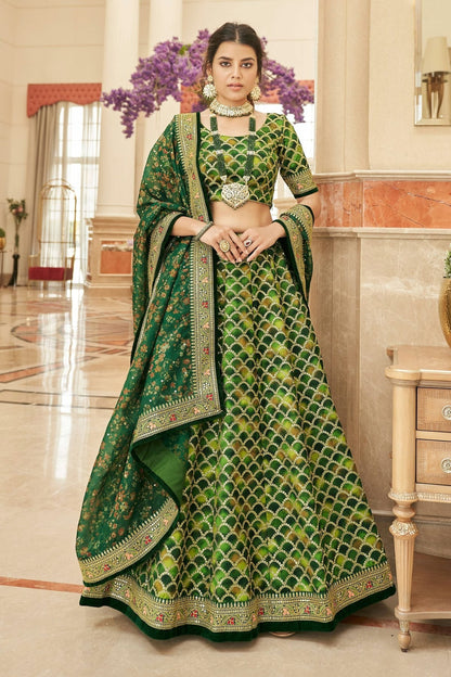 Art Silk Embroidery A Line Lehenga Choli LC1010175