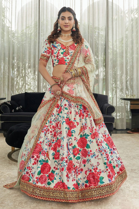 Art Silk Embroidery A Line Lehenga Choli LC1010176