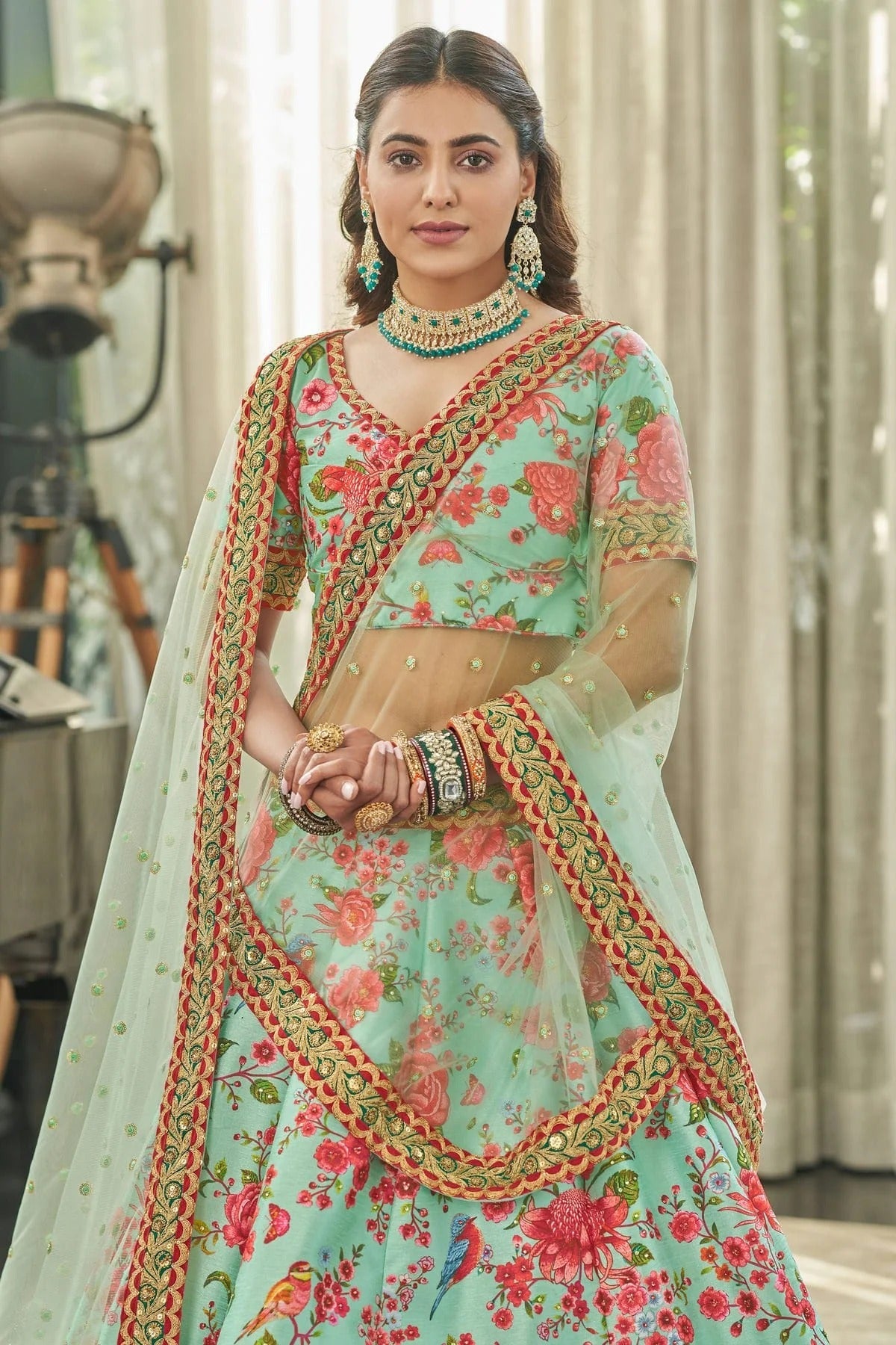 Art Silk Embroidery A Line Lehenga Choli LC1010178 A