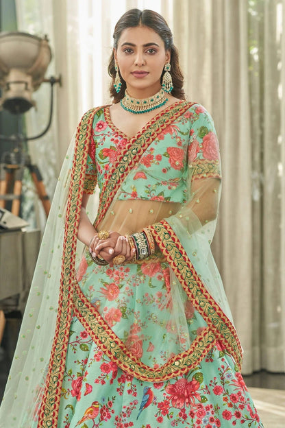 Art Silk Embroidery A Line Lehenga Choli LC1010178 A