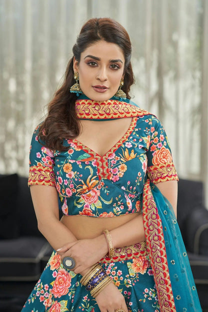 Art Silk Embroidery A Line Lehenga Choli LC1010179 A