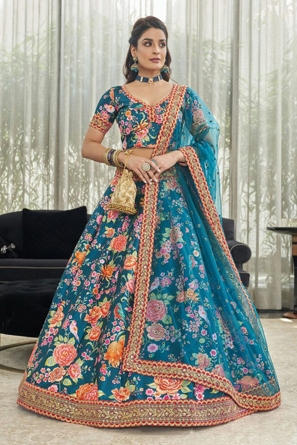 Art Silk Embroidery A Line Lehenga Choli LC1010179
