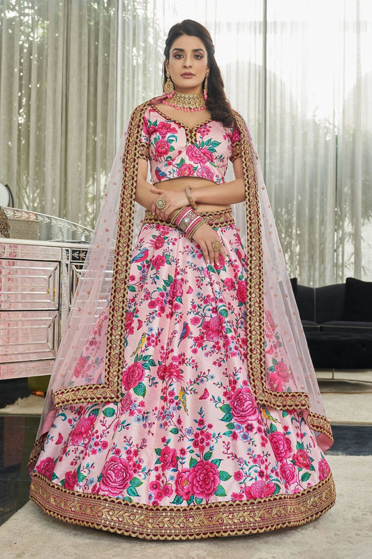 Art Silk Embroidery A Line Lehenga Choli LC1010180
