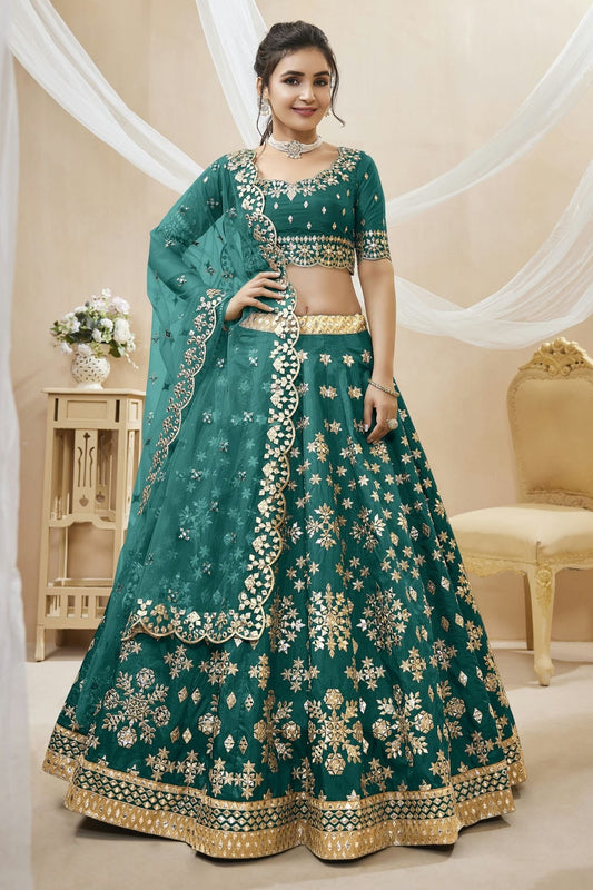 Art Silk Embroidery A Line Lehenga Choli LC1010218