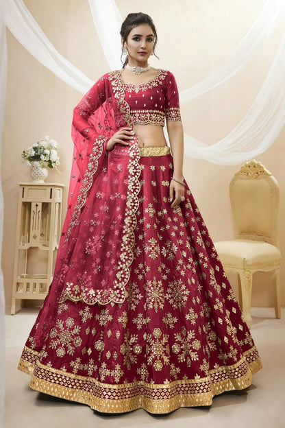 Art Silk Embroidery A Line Lehenga Choli LC1010219