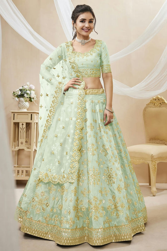 Art Silk Embroidery A Line Lehenga Choli LC1010221