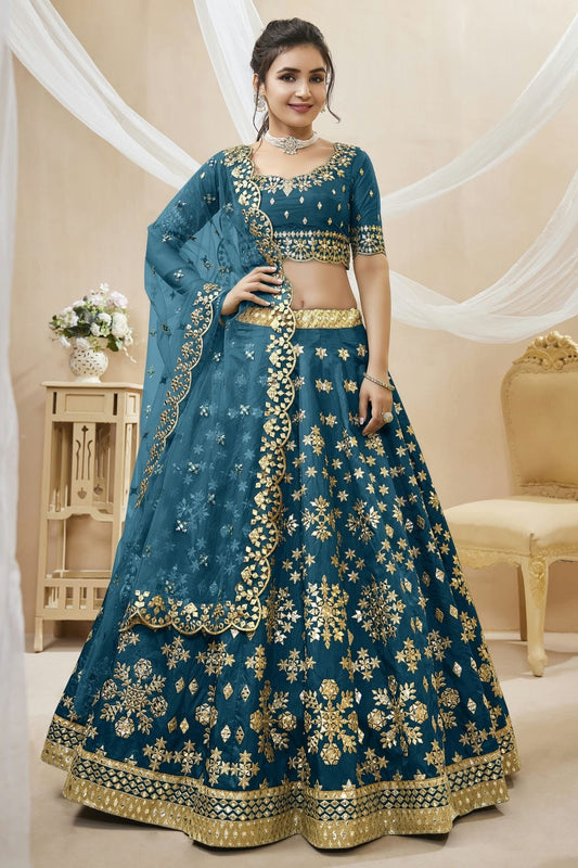 Art Silk Embroidery A Line Lehenga Choli LC1010223