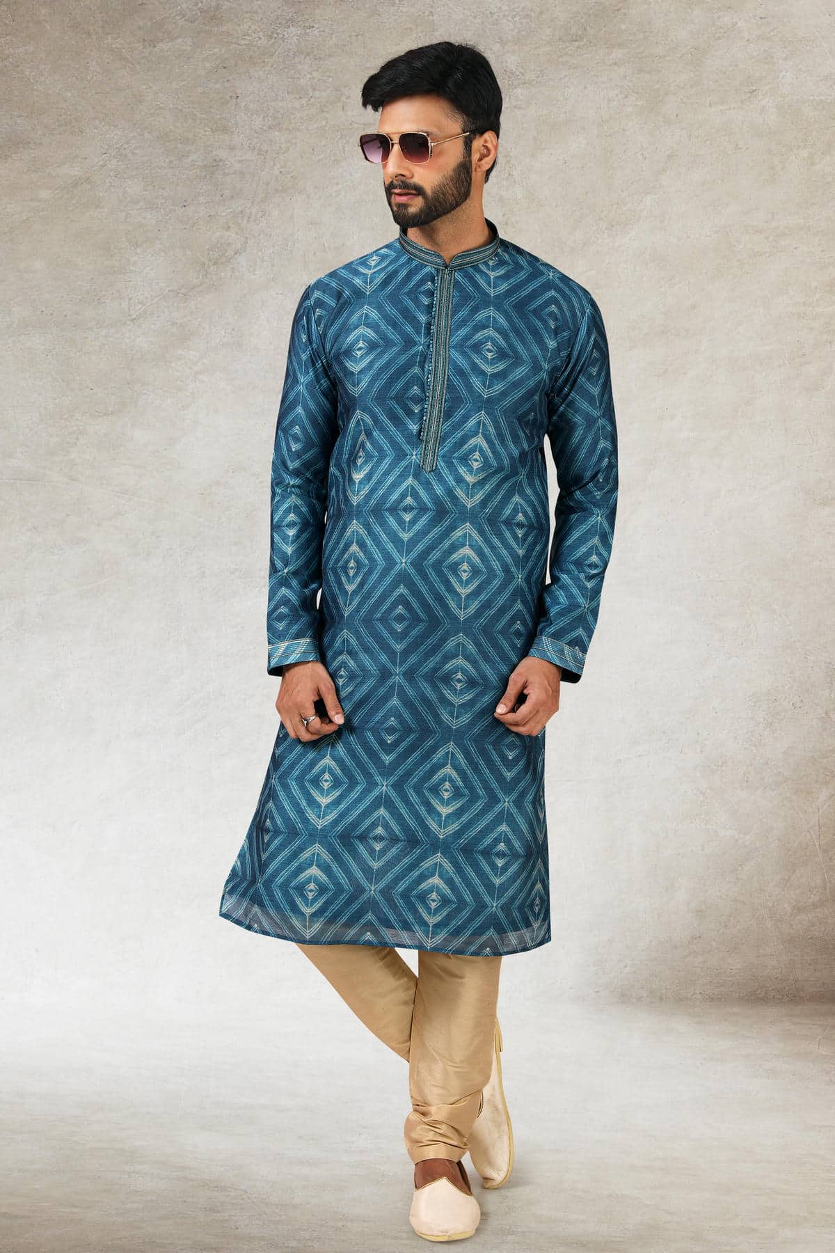 Art Silk Kurta Pajama In Beige colour KP1230286 A
