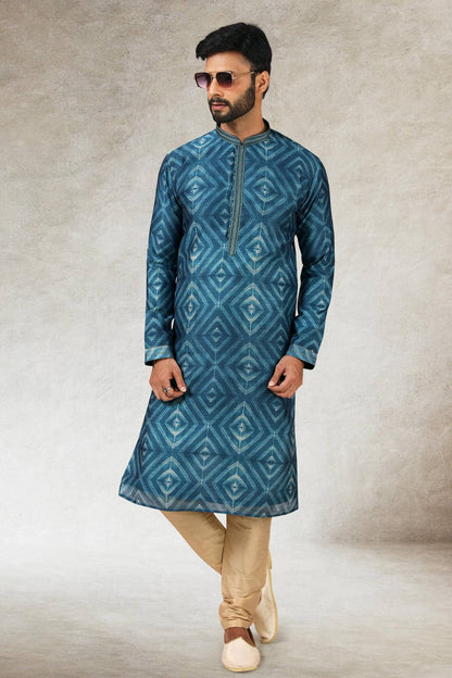 Art Silk Kurta Pajama In Beige colour KP1230286 A