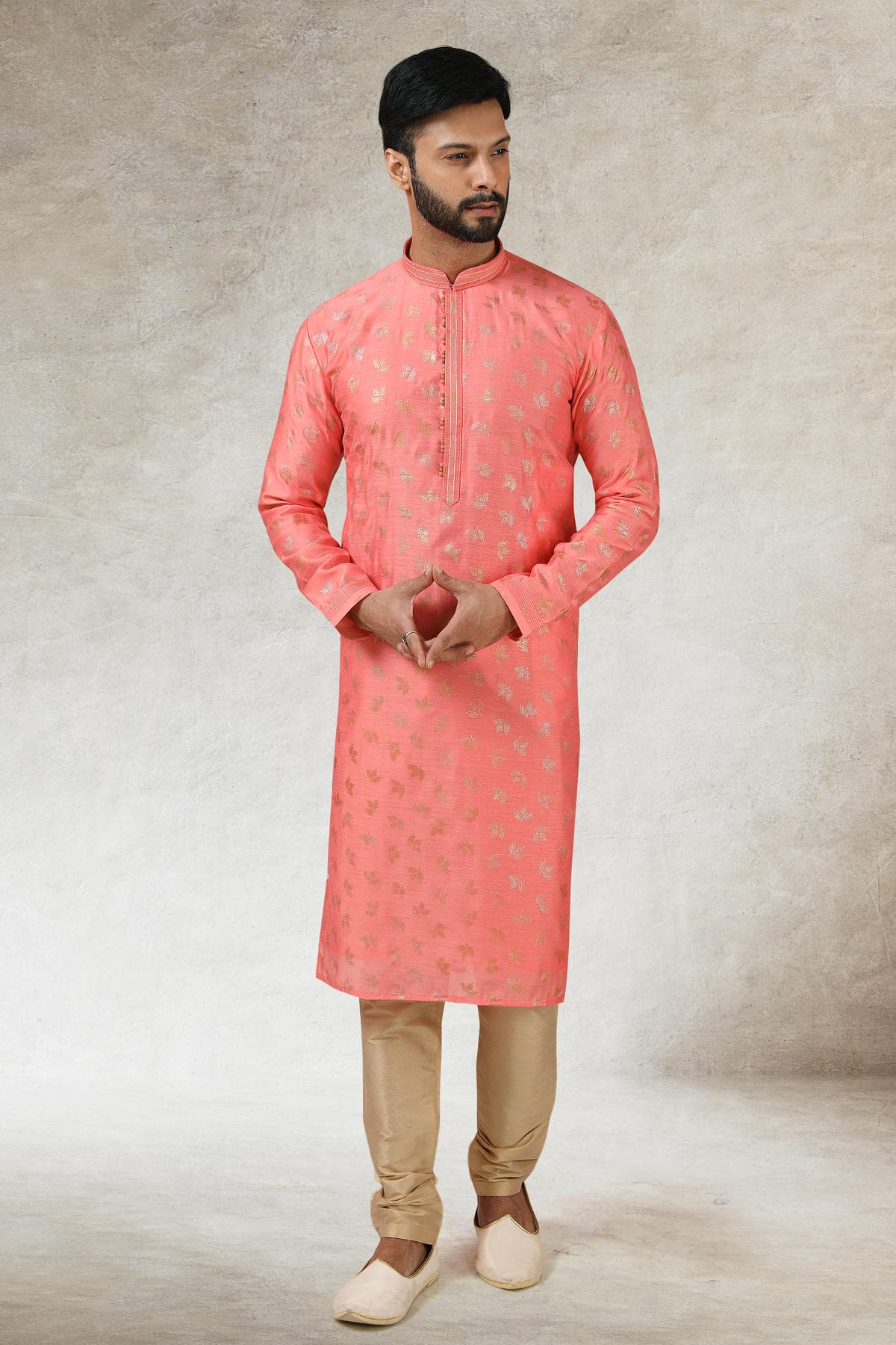Art Silk Kurta Pajama In Beige colour KP1230289 A